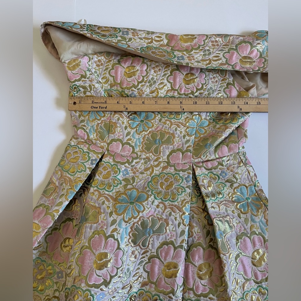 NWT Topshop Women’s Pastel & Gold Toned One Shoulder Dress SZ 6🌸✨ - Picture 13 of 16